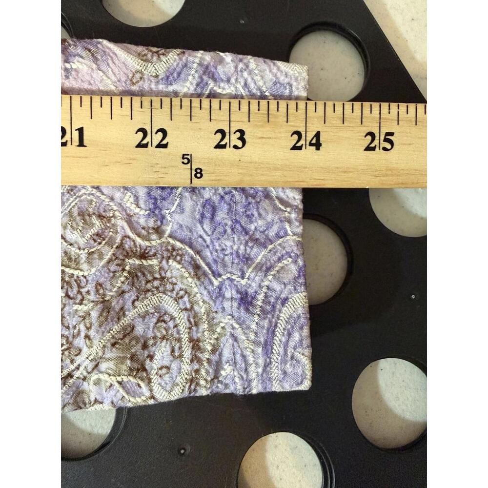 Baxter & Wells Button Front Jacket Womens XL Lavender Purple Embroidered Light - Picture 8 of 9